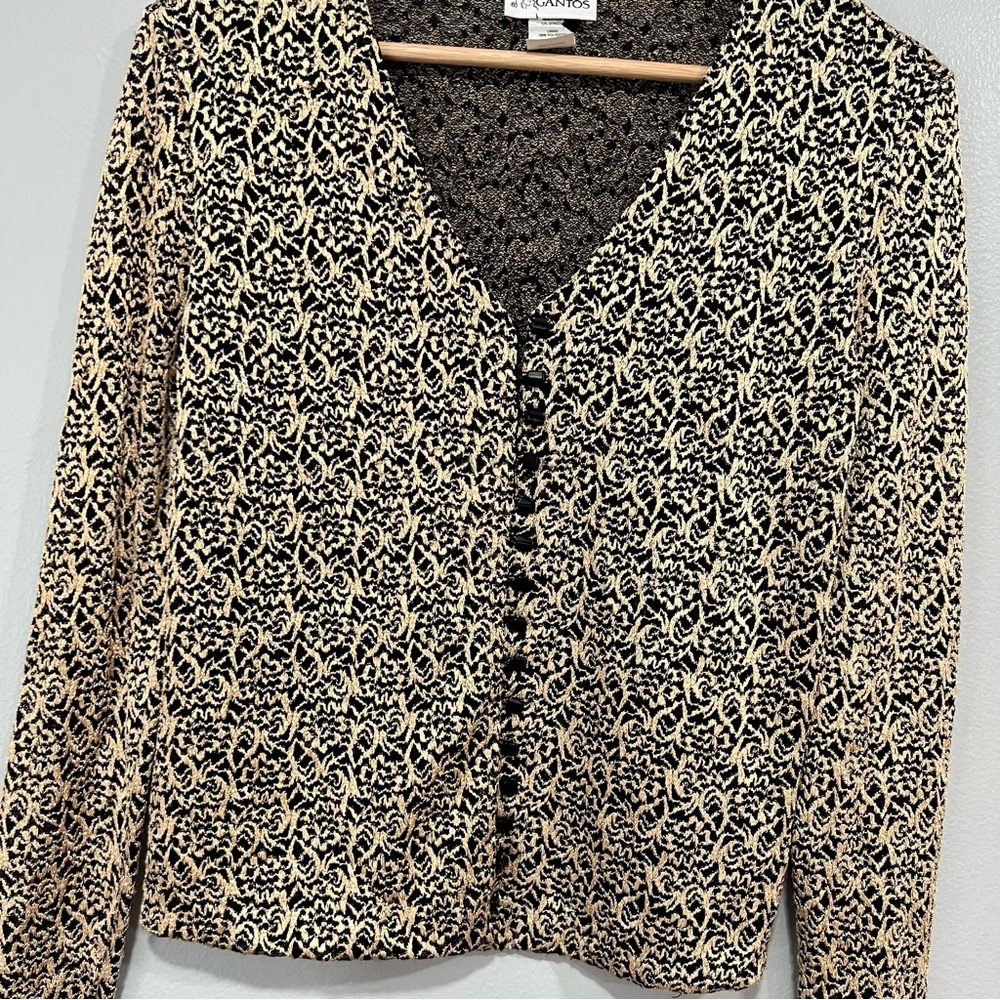 Y2K made In USA women long sleeve lace top‎ size M